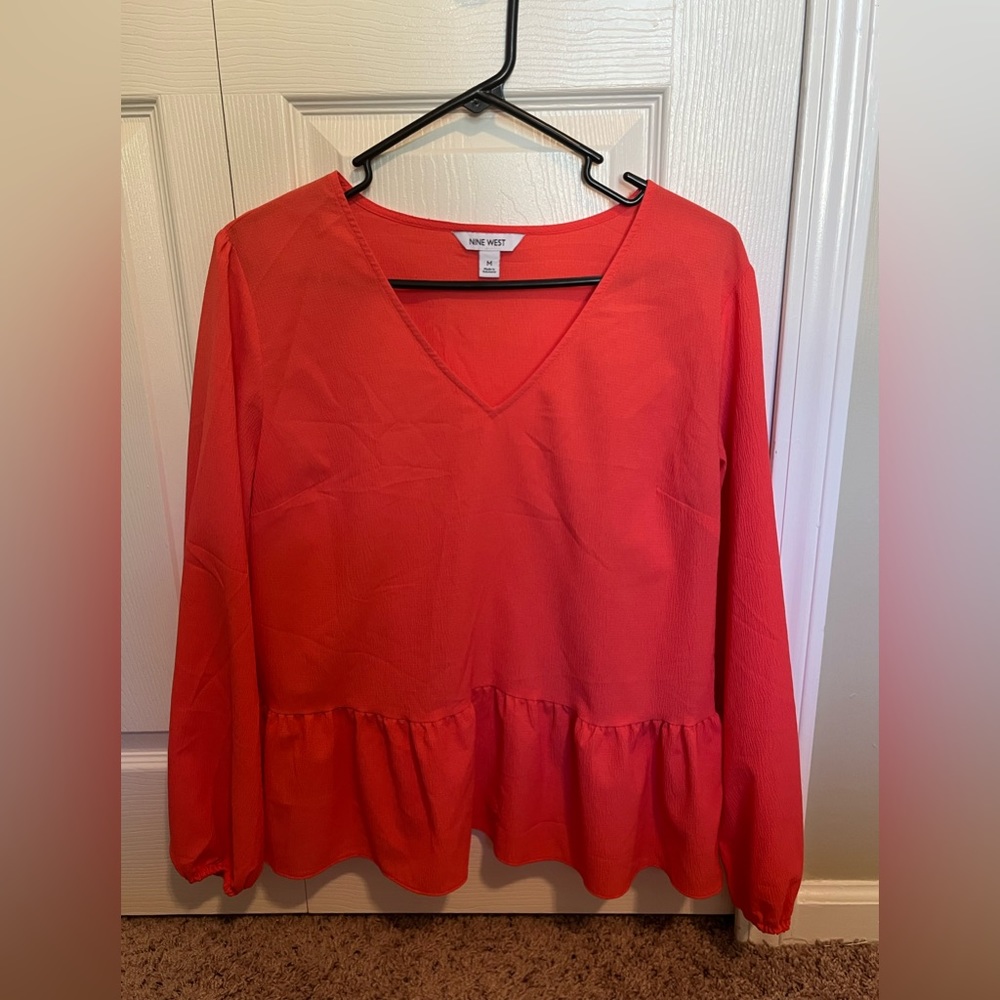 Burnet orange Nine West Blouse size M